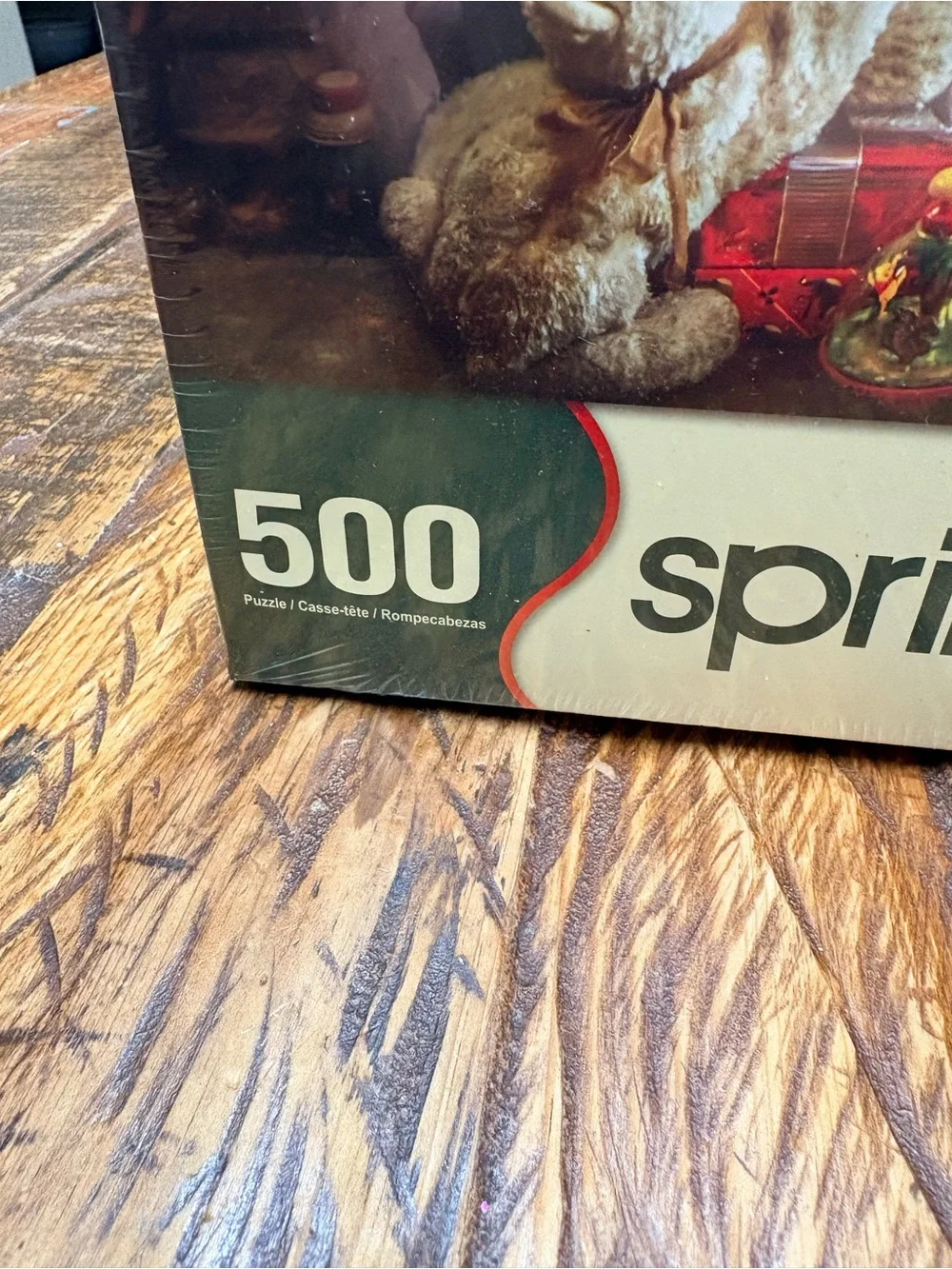 Springbok 500-Piece Santa’s Workshop Jigsaw Puzzle Green & Reds 18”X23.5”